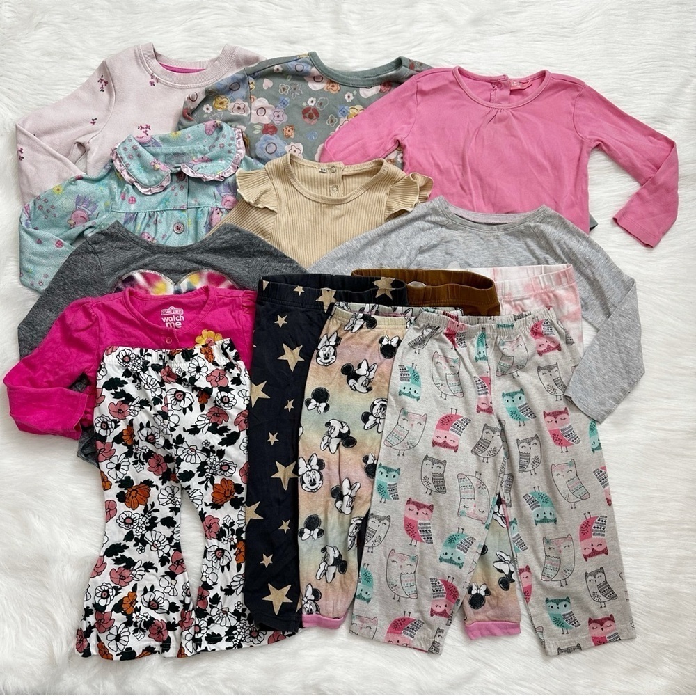 3T Girls Toddler Long Sleeves and Pants Clothes LOT